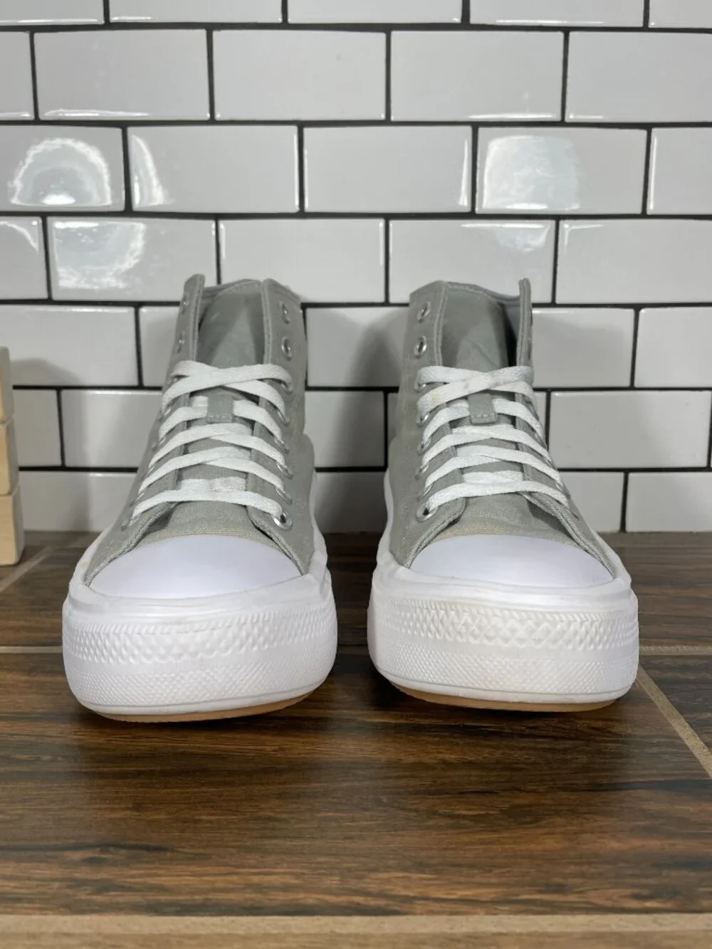 Converse Chuck Taylor All Star Move Womens 8 Shoes Slate Sage Platform Sneakers - Picture 2 of 13